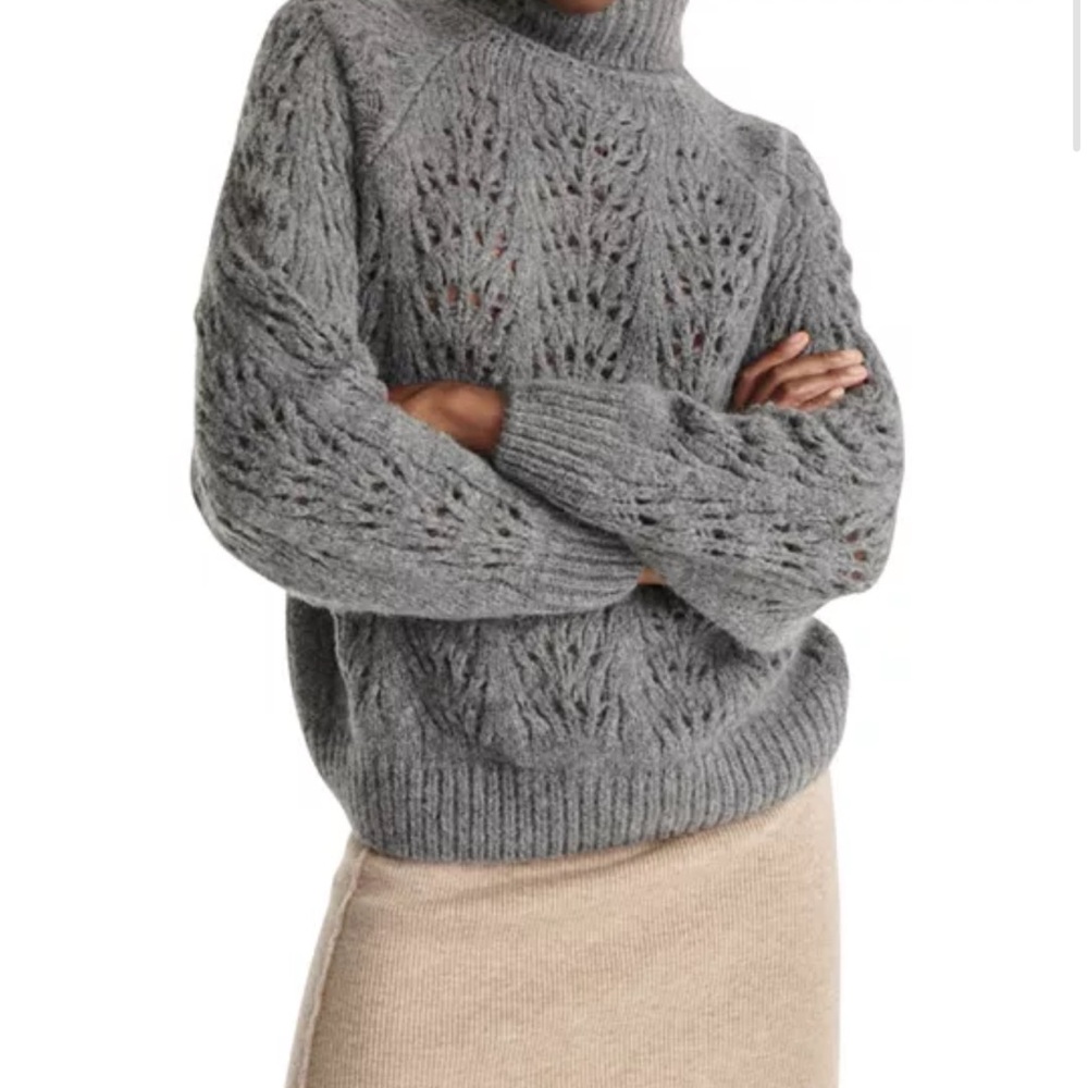 NEW The Kooples Gray Cable Knit Women's Sweater, size S